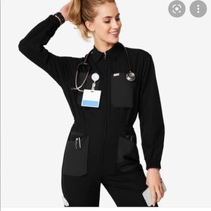 Figs Womens Black Chennai Jumpsuit